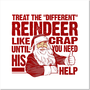 Santa Did Rudolph Dirty Posters and Art